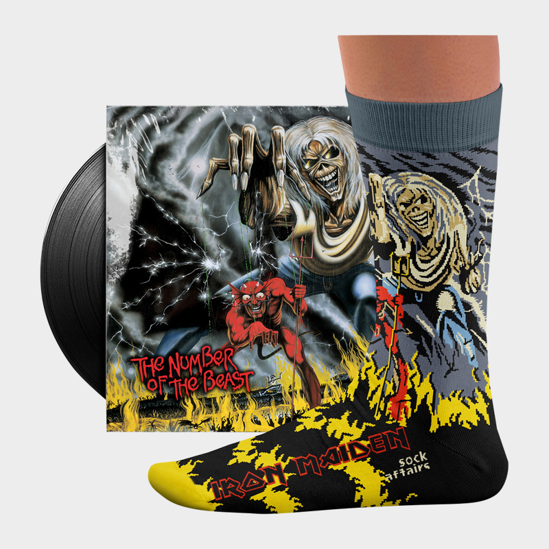 NUMBEROFTHEBEAST_IRONMAIDEN_CP_L-16-9ac SOCK AFFAIRS IRON MAIDEN NUMBER OF THE BEAST ΘΕΜΑΤΙΚΕΣ ΚΑΛΤΣΕΣ - Image 1