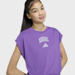 ADIDAS JG CLGT TEE ΓΥΝΑΙΚΕΙΟ ΑΜΑΝΙΚΟ CROT-TOP T-SHIRT ΜΕ ΤΕΧΝΟΛΟΓΙΑ CLIMACOOL - Image 2