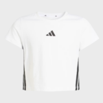 ADIDAS JG 3S BABY TEE ΛΕΥΚΟ ΓΥΝΑΙΚΕΙΟ ΤΡΙΡΙΓΟ ΚΟΝΤΟ ΜΠΛΟΥΖΑΚΙ