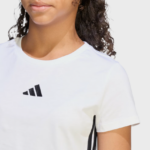 ADIDAS JG 3S BABY TEE ΛΕΥΚΟ ΓΥΝΑΙΚΕΙΟ ΤΡΙΡΙΓΟ ΚΟΝΤΟ ΜΠΛΟΥΖΑΚΙ - Image 4