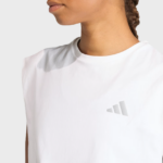 ADIDAS Run Ess TK W ΛΕΥΚΟ ΓΥΝΑΙΚΕΙΟ ΑΜΑΝΙΚΟ ΜΠΛΟΥΖΑΚΙ ΜΕ ΦΑΡΔΙΑ ΕΦΑΡΜΟΓΗ - Image 4