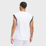 ADIDAS BOS TANK ΑΝΔΡΙΚΟ ΑΣΠΡΟ ΑΜΑΝΙΚΟ T-SHIRT ΤΕΧΝΙΚΟ ΠΑΝΙ & ΜΕ ΤΕΧΝΟΛΟΓΙΑ AERODAY - Image 3