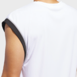 ADIDAS BOS TANK ΑΝΔΡΙΚΟ ΑΣΠΡΟ ΑΜΑΝΙΚΟ T-SHIRT ΤΕΧΝΙΚΟ ΠΑΝΙ & ΜΕ ΤΕΧΝΟΛΟΓΙΑ AERODAY - Image 5